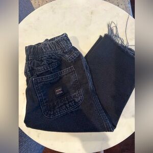 Zara boys black cropped frayed Jeans size 5-6